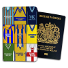Mansfield Town Classic Kit Montage Passport Holder Retro Shirt Montage
