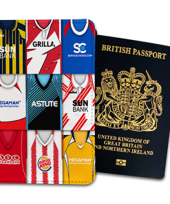 Stevenage Classic Kit Montage Passport Holder Retro Shirt Montage