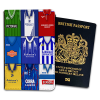 Stockport County Classic Kit Montage Passport Holder Retro Shirt Montage