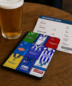 Stockport County Classic Kit Montage Passport Holder Retro Shirt Montage - Image 2