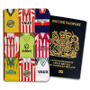 Sunderland Classic Kit Montage Passport Holder Retro Shirt Montage