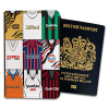 Swansea City Classic Kit Montage Passport Holder Retro Shirt Montage