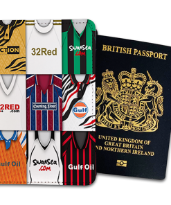 Swansea City Classic Kit Montage Passport Holder Retro Shirt Montage
