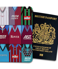 Aston Villa Classic Kit Montage Passport Holder Retro Shirt Montage
