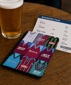 Aston Villa Classic Kit Montage Passport Holder Retro Shirt Montage - Image 2