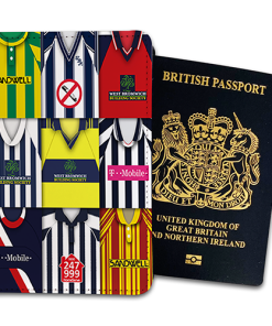 West Brom Classic Kit Montage Passport Holder Retro Shirt Montage