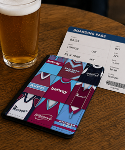 West Ham Classic Kit Montage Passport Holder Retro Shirt Montage - Image 2