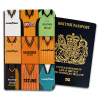 Wolves Classic Kit Montage Passport Holder Retro Shirt Montage