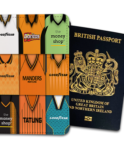 Wolves Classic Kit Montage Passport Holder Retro Shirt Montage