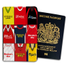 Wrexham Classic Kit Montage Passport Holder Retro Shirt Montage