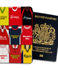Wrexham Classic Kit Montage Passport Holder Retro Shirt Montage