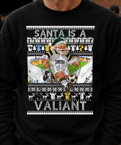 Santa Is A Valiant Port Vale Black Christmas Jumper