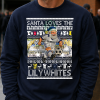 Santa Loves The Lilywhites Preston Navy Christmas Jumper