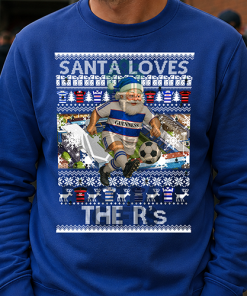 Santa Loves The R's QPR Blue Christmas Jumper