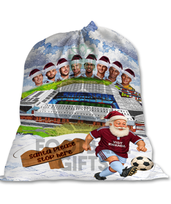 Aston Villa Santa Stop Here Christmas Santa Sack - Image 2