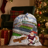 Hearts Santa Stop Here Christmas Santa Sack