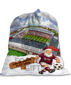 Hearts Santa Stop Here Christmas Santa Sack - Image 2