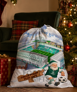 Hibernian Santa Stop Here Christmas Santa Sack
