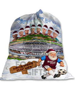 West Ham Santa Stop Here Christmas Santa Sack - Image 2