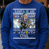 Santa Is An Owl Sheff Wednesday Blue Christmas Jumper