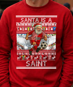 Santa Is A Saint Southampton Red Christmas Jumper