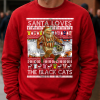 Santa Loves The Black Cats Sunderland Red Christmas Jumper
