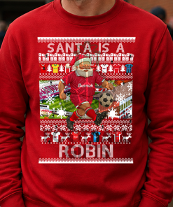 Santa Is A Robin Swindon Town Red Christmas Jumper