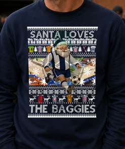 Santa Loves The Baggies West Brom Navy Christmas Jumper