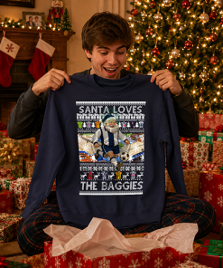 Santa Loves The Baggies West Brom Navy Christmas Jumper - Image 2