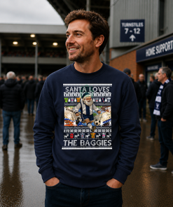 Santa Loves The Baggies West Brom Navy Christmas Jumper - Image 3
