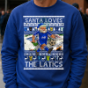 Santa Loves The Latics Wigan Athletic Blue Christmas Jumper