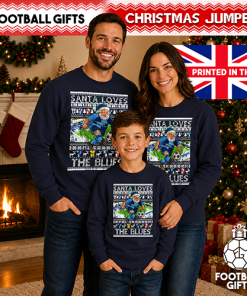 Santa Loves The Blues Wycombe Navy Christmas Jumper - Image 4