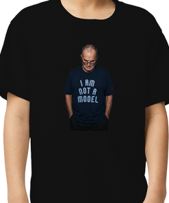 Alternative view of Marcelo Bielsa I Am Not A Model Iconic Quote Black T-Shirt
