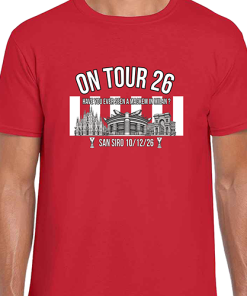 Mackem In Milan On Tour 2026 Red T-Shirt Sunderland Design 1