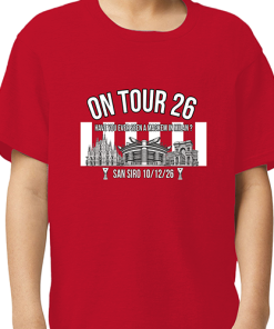 Mackem In Milan On Tour 2026 Red T-Shirt Sunderland Design 1 - Image 2