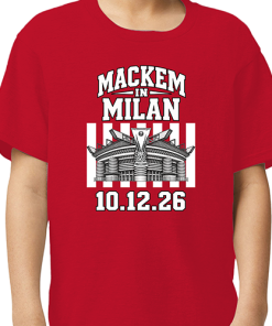 Mackem In Milan 10.12.26 Red T-Shirt Sunderland Design 2 - Image 2