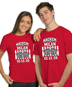 Mackem In Milan 10.12.26 Red T-Shirt Sunderland Design 2 - Image 4