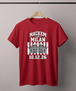Mackem In Milan 10.12.26 Red T-Shirt Sunderland Design 2 - Image 3