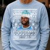 Semenyo Ho Ho Merry Christmas Sky Blue Christmas Jumper Antoine Semenyo Jumper