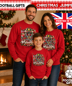We 11 Kings Of North London Arsenal Red Christmas Jumper - Image 3