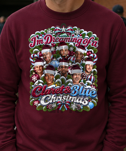 I'm Dreaming Of A Claret & Blue Christmas Burgundy Christmas Jumper Villa Jumper