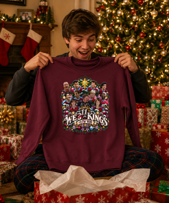 We 11 Kings Of The Villa Aston Villa Burgundy Christmas Jumper - Image 2