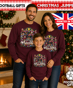 We 11 Kings Of The Villa Aston Villa Burgundy Christmas Jumper - Image 4