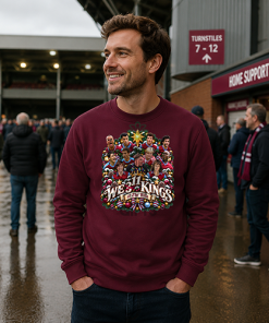 We 11 Kings Of The Villa Aston Villa Burgundy Christmas Jumper - Image 3