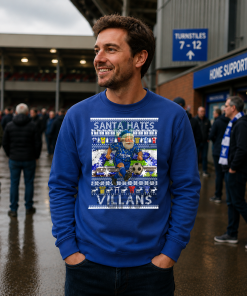 Santa Hates Villans Blue Birmingham City Christmas Jumper - Image 2