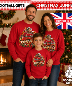 The FG Christmas Jumper Collection Bradley Bar Ho Ho La Red Liverpool Christmas Jumper Barcola - Image 3