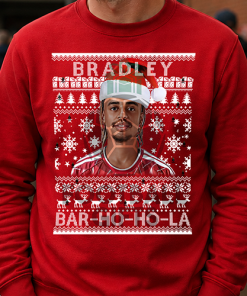Bradley Bar Ho Ho La Red Christmas Jumper Bradley Barcola Liverpool Jumper