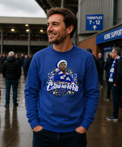 The FG Christmas Jumper Collection Caiced Ho Ho Ho Blue Chelsea Christmas Jumper - Image 2