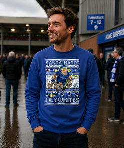 Santa Hates Lilywhites Chelsea Blue Christmas Jumper - Image 2