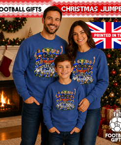 We 11 Kings Of West London Chelsea Blue Christmas Jumper - Image 3